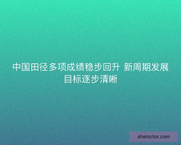中国田径多项成绩稳步回升 新周期发展目标逐步清晰